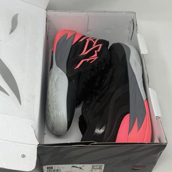 Puma LaMelo Ball MB.02 JR Flare GS Youth Boys Size 6.5 Black Sunset Glow Shoes - Picture 13 of 16